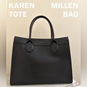Karen Millen Large Black Tote Bag.